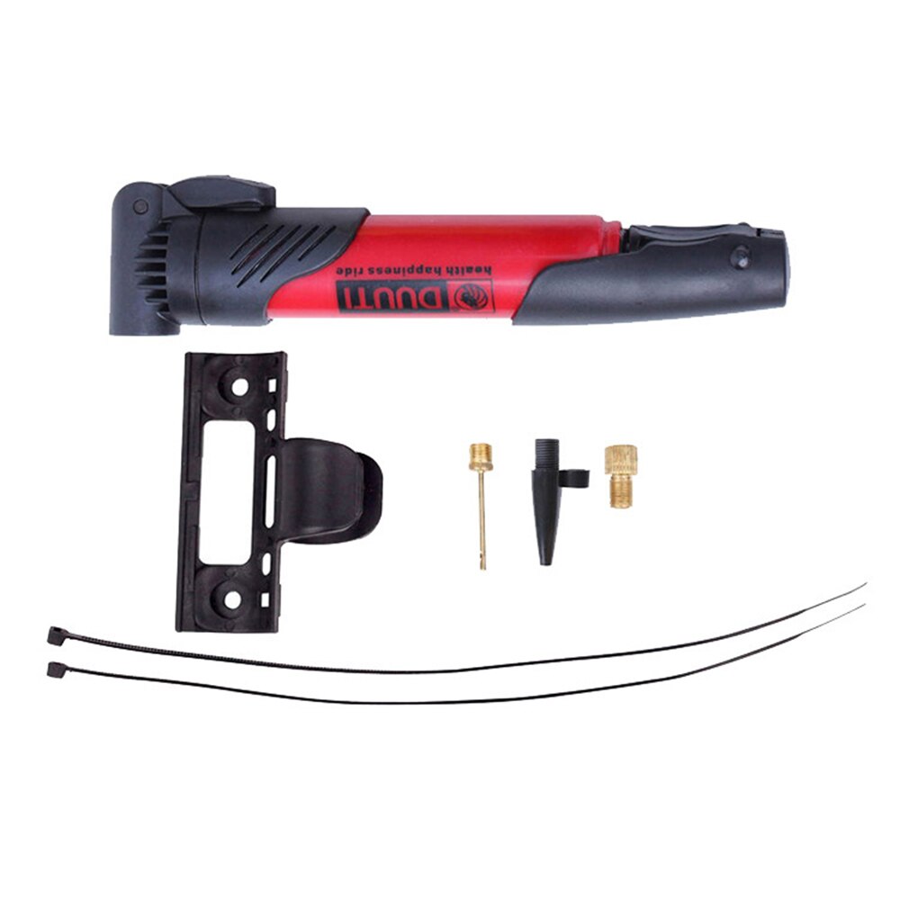 Mini Portable High-strength Plastic Bicycle Air Pump Bike Tire Inflator Super Light Accessories MTB Road Bike Cycling Pump: Red