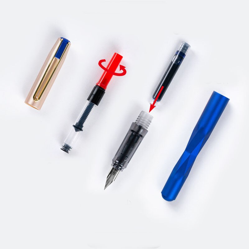 arc-en-ciel couleur EF plume stylo plume pour enfants écriture école fournitures de bureau papeterie stylo écriture outil stylos encre sac