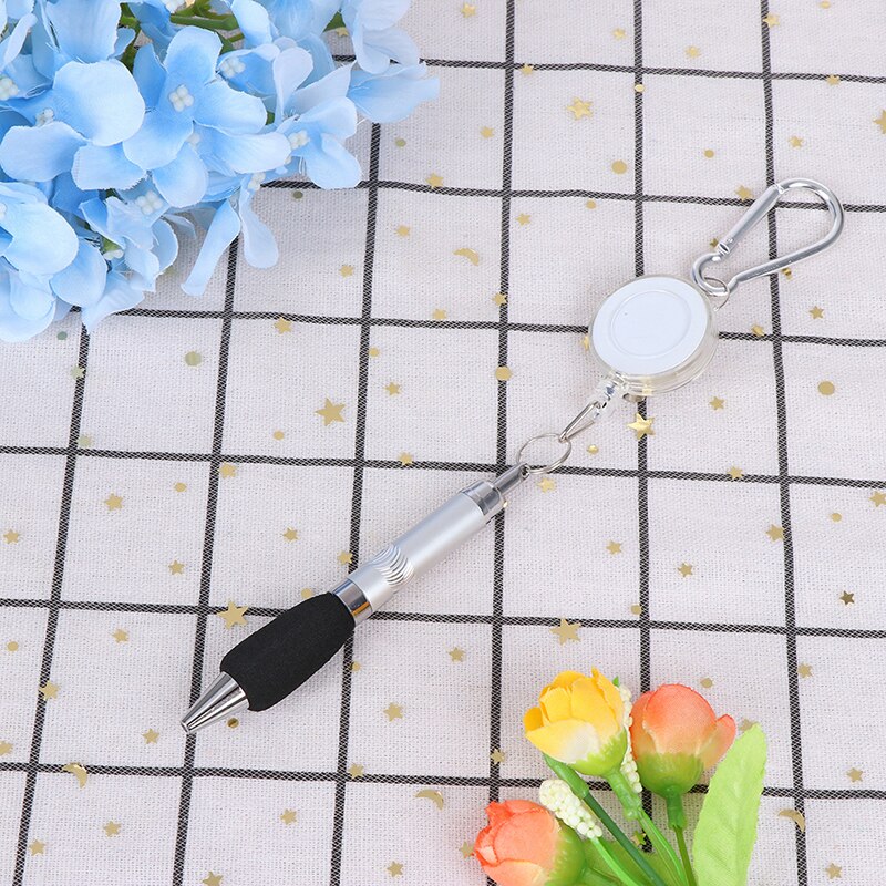 Porte-stylo rétractable robuste pour l'extérieur, porte-crayon de charpentier, Anti-perte de corde, porte-clé, ceinture, outils de Clip: Argent