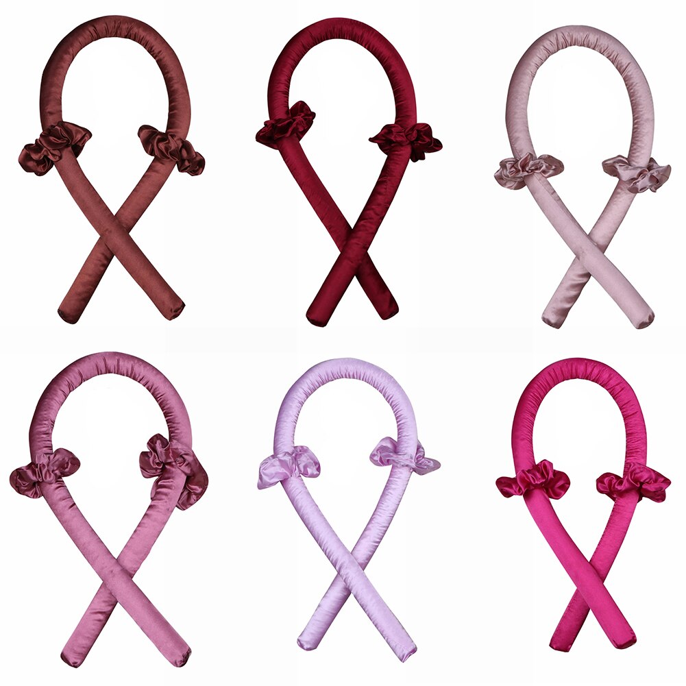 Heatless Curling Rod Headband No Heat Curls Ribbon Hair Roller Soft Shiny Spiral Wave Hair Curlers Sleeping Hairdresser Tool