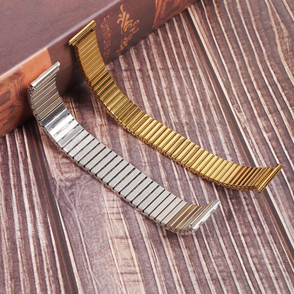20mm Stainless Steel Watchband Stretch Expansion Women Men Watch Band Tension Gold Silver Strap Bracelet Watches Accessories