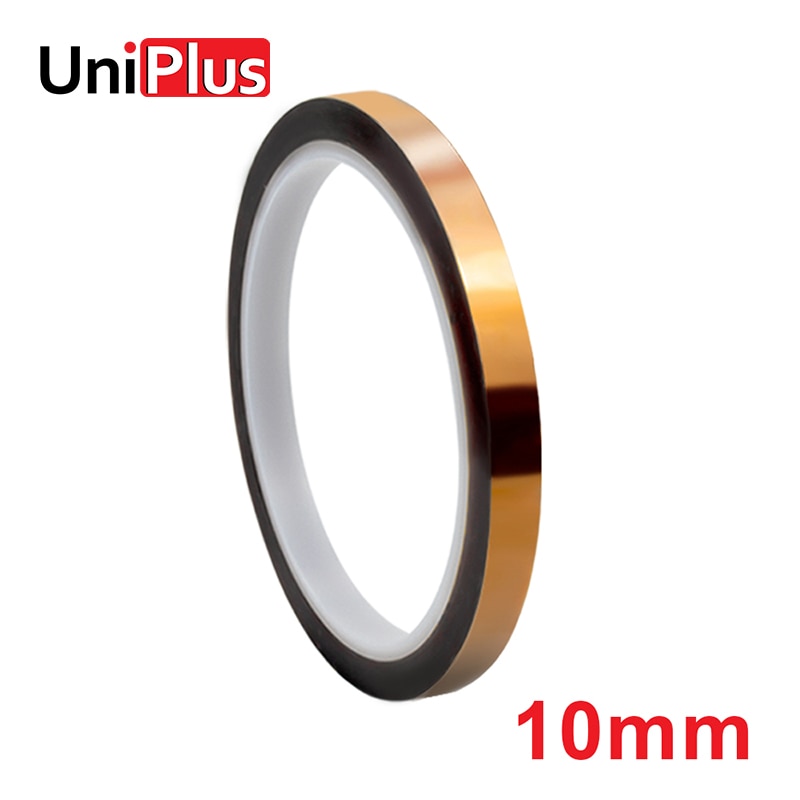 UniPlus 10mm Brown High Temperature Resistant for Kapton Tape Golden Finger Adhesive Sticker 33m Long Electronic Polyimide Tapes