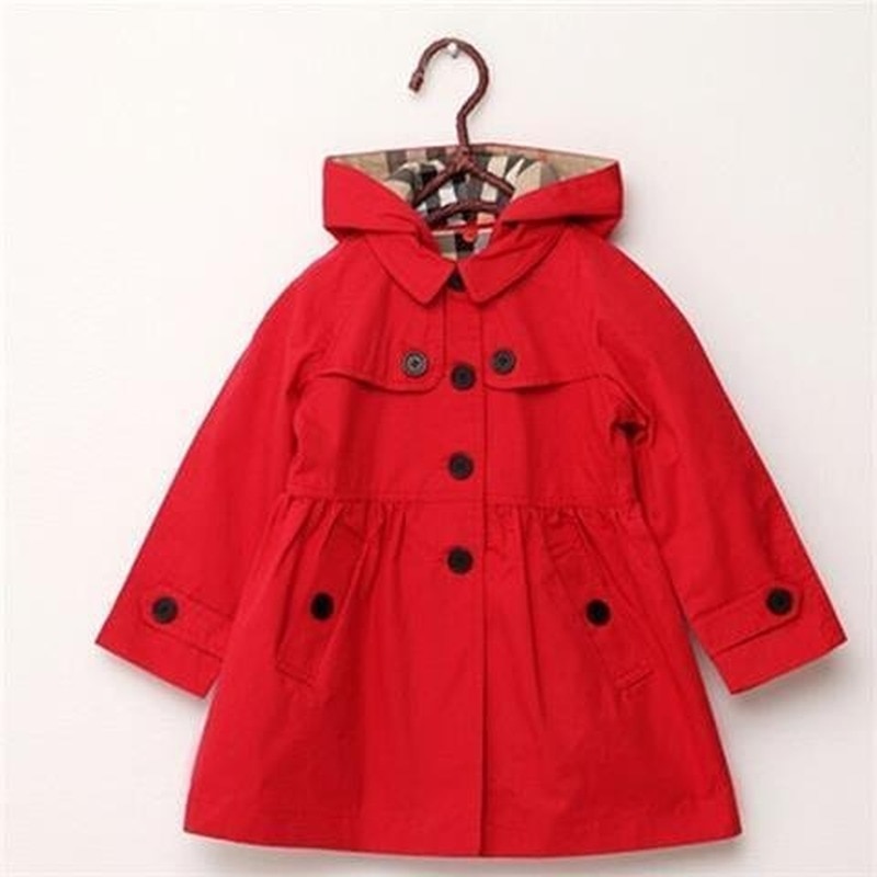 Peuter baby meisjes jas merk lente meisjes jas met capuchon kinderkleding meisjes trenchcoat kinderen katoenen windjack 2-12 jaar