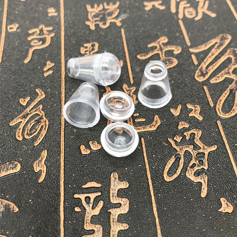 Meetee 50pcs Plastic Rope Stopper Cord End 14mm for Hat Clothing Pants Waist Belt Drawstring Rope Buckles DIY Accessories DY207: clear