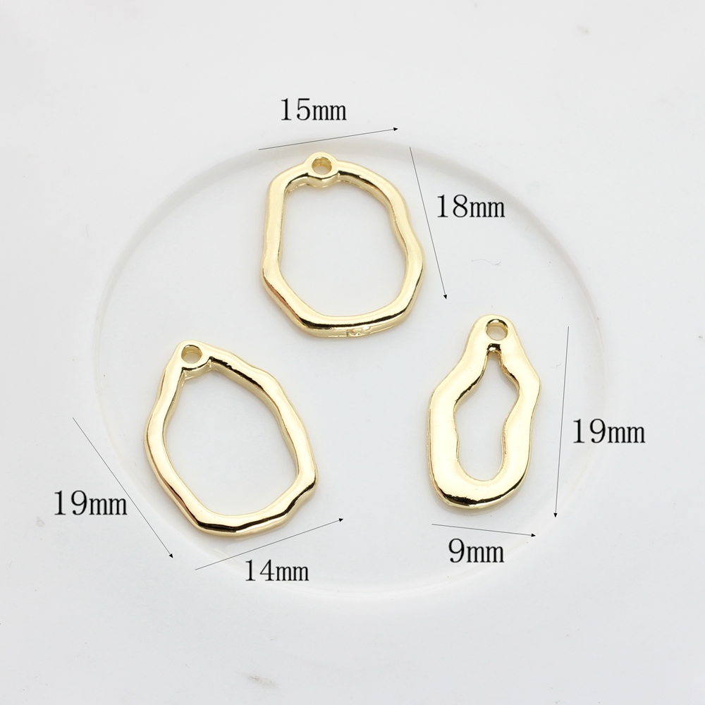 Mini géométrique rond cercle Rectangle connecteur breloques 10 pièces/lot pour bricolage boucles d'oreilles fabrication de bijoux