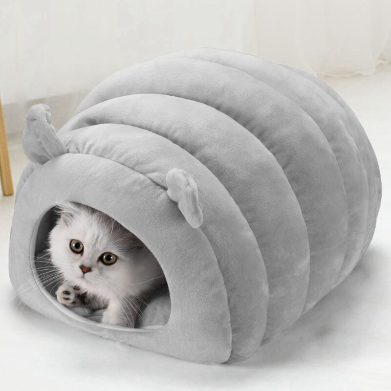 Pet Cat House Dog Bed Caterpillar Kennel Hamster Cotton Soft Bed Puppy Cave Warm Sleeping Bed Winter Closed Pet Nest