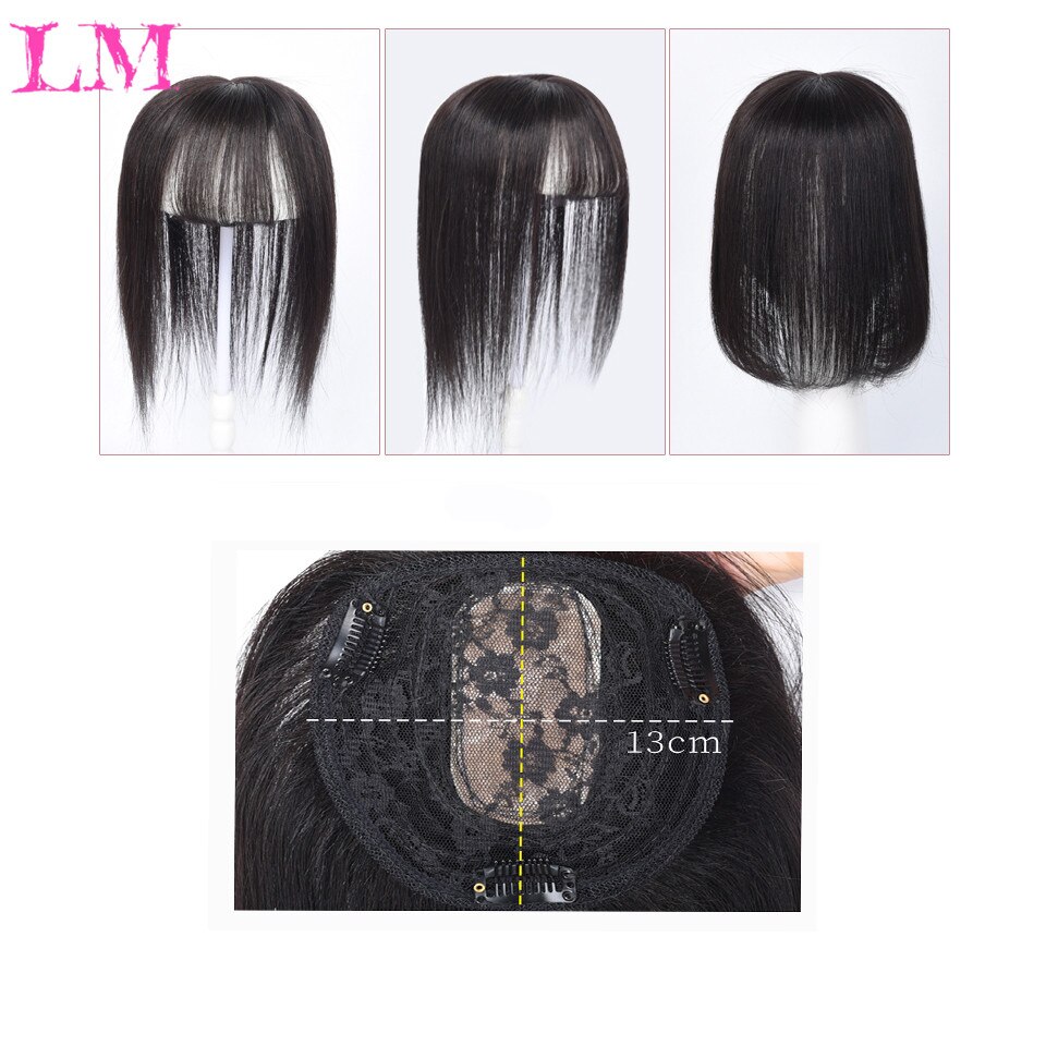 Lm franja invisível cabeça sem emenda cabelo ondinha de água cabelo ar franja cabeça sobrecarga natural invisível substituição capa cabelo branco