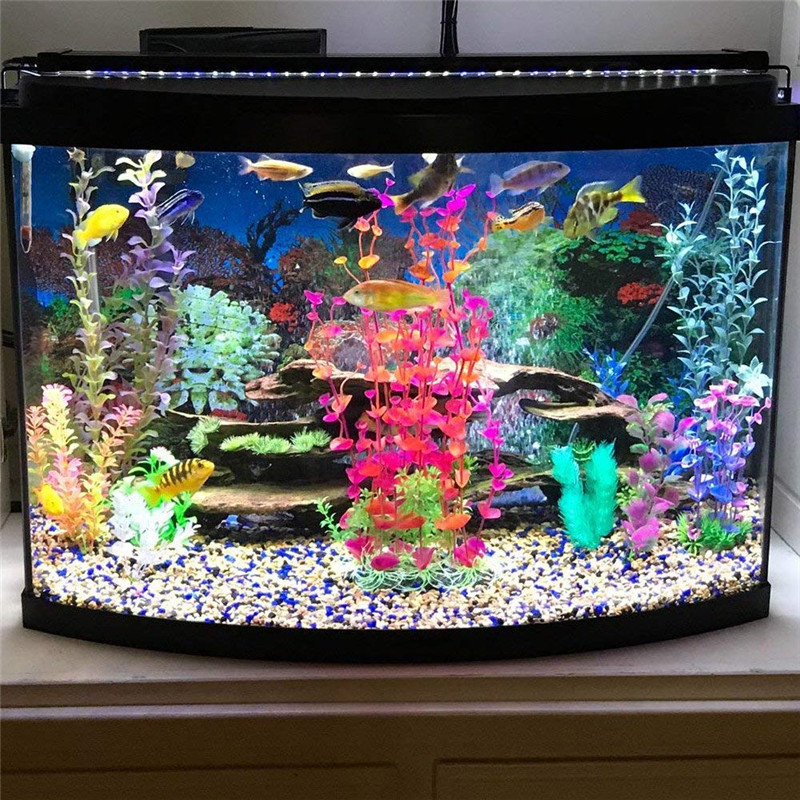 100-105cm 23W Aquarium LED Lighting Fish Tank Light with Extendable Brackets 129 LEDs Full Spectrum Plant Lamp AC100-240V