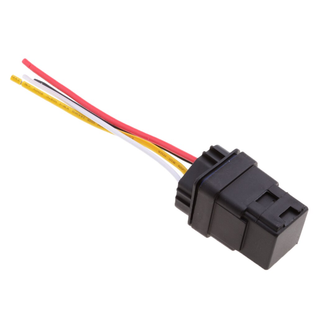12V Relay 4 PIN Automotive 40AMP 40a 4 Wire Relay Socket Plug