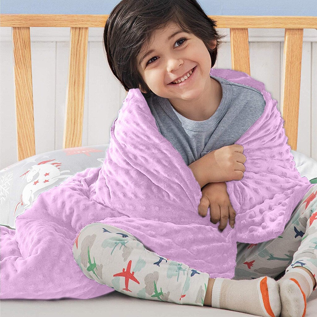 Baby Soft Minky Dot Blanket Warm Fleece Stroller Cover Quilt Swaddling Bedding Warm Sleep Cover Koc Dziecka L3: Purple