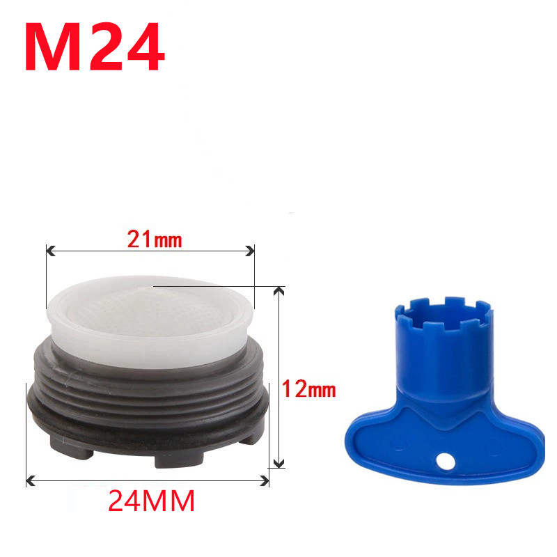 Faucet Aerator Replacement for Cache Aerators and Faucet Aerator Key Removal Tool Tap Aerators Flow Restrictor 16.5-24mm: black