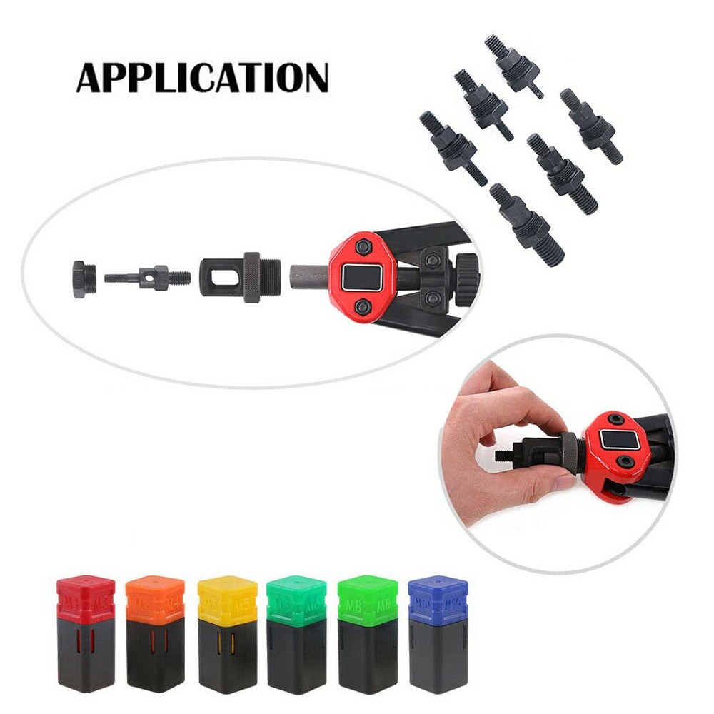 Rivet Gun Kit Thread Setting Tool Nut Setter Permanent Reliable Fastening Rivet Nuts Manual Mandrels Ergonomic .