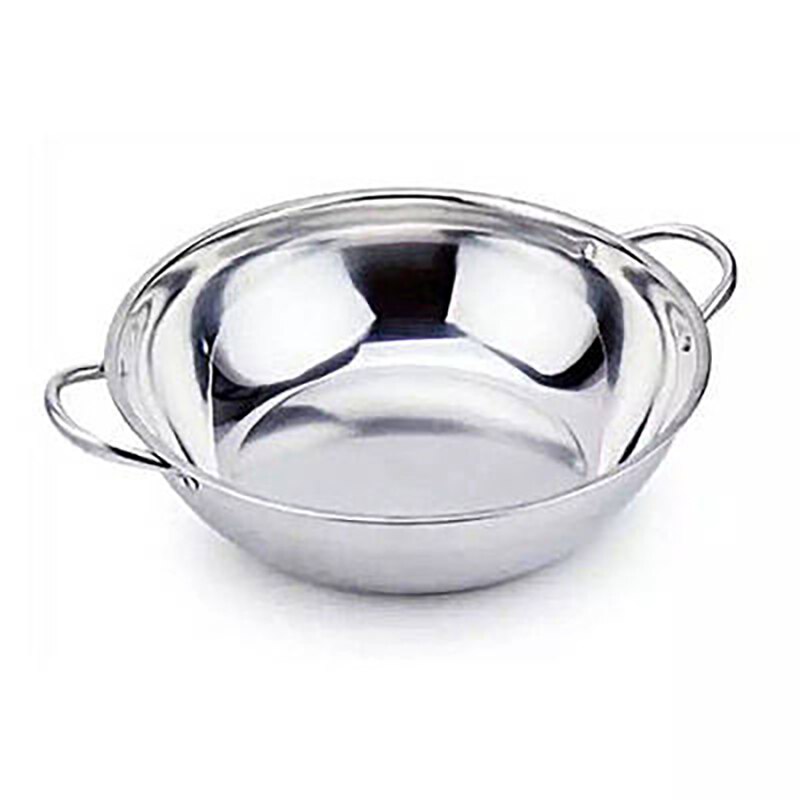 28-38cm Stainless Steel Thick Hotpots Double-Flavor Double Ear Soup Pot Induction Cooker Gas Stove Compatible Pots Cookware: One-Flavor Pot / 30cm