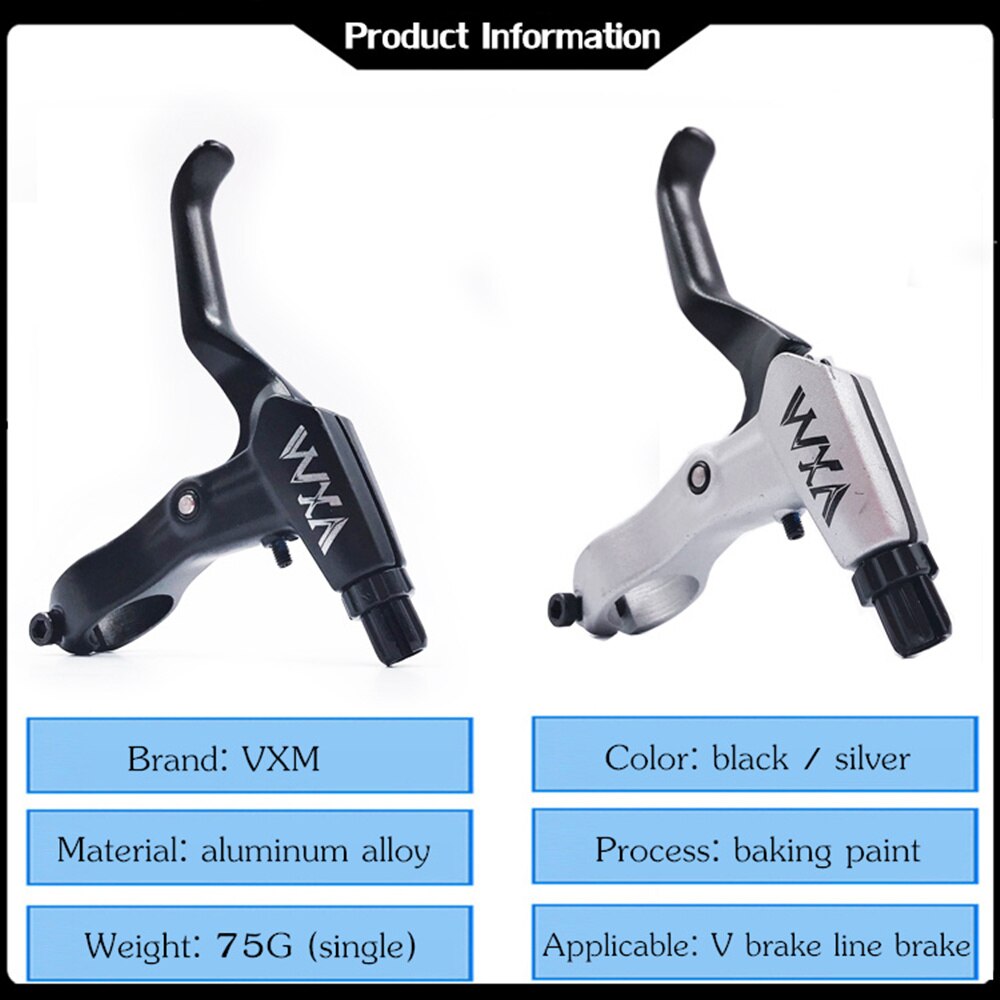 VXM Bike Brake FR5 Aluminum Alloy V-brake Disc Brakes Lever Mountain Bike Bicycle brake Handle Crank Aluminum Alloy Left Right