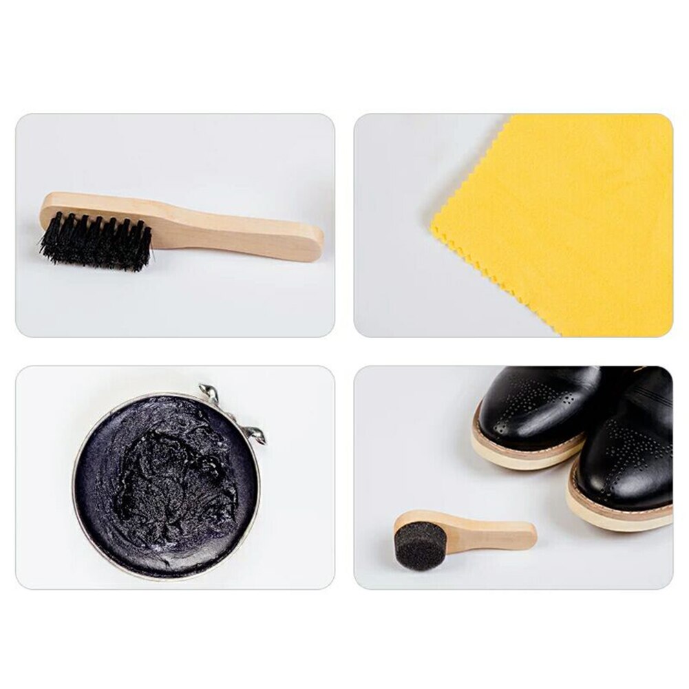 Vaderdag Laarzen Spons Schoensmeer Kit Met Case Schoonmaken Tool Sneakers Doek Kwasten Reizen Care Portable Verjaardag