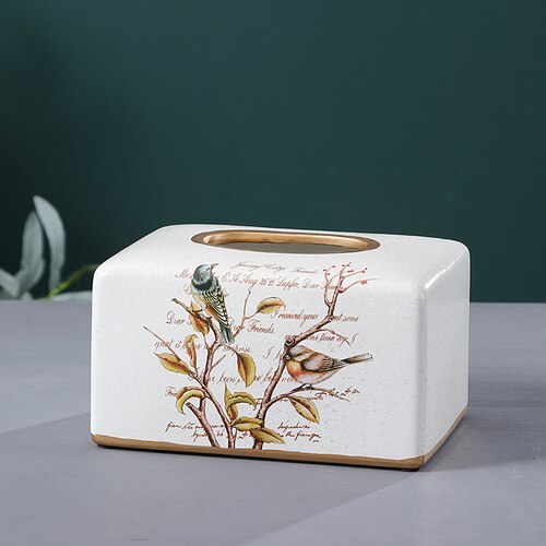 Newyearnew europe keramische tissueboxen, antieke edele huisdecoratie, opbergdoos voor tissues, bruiloft: En