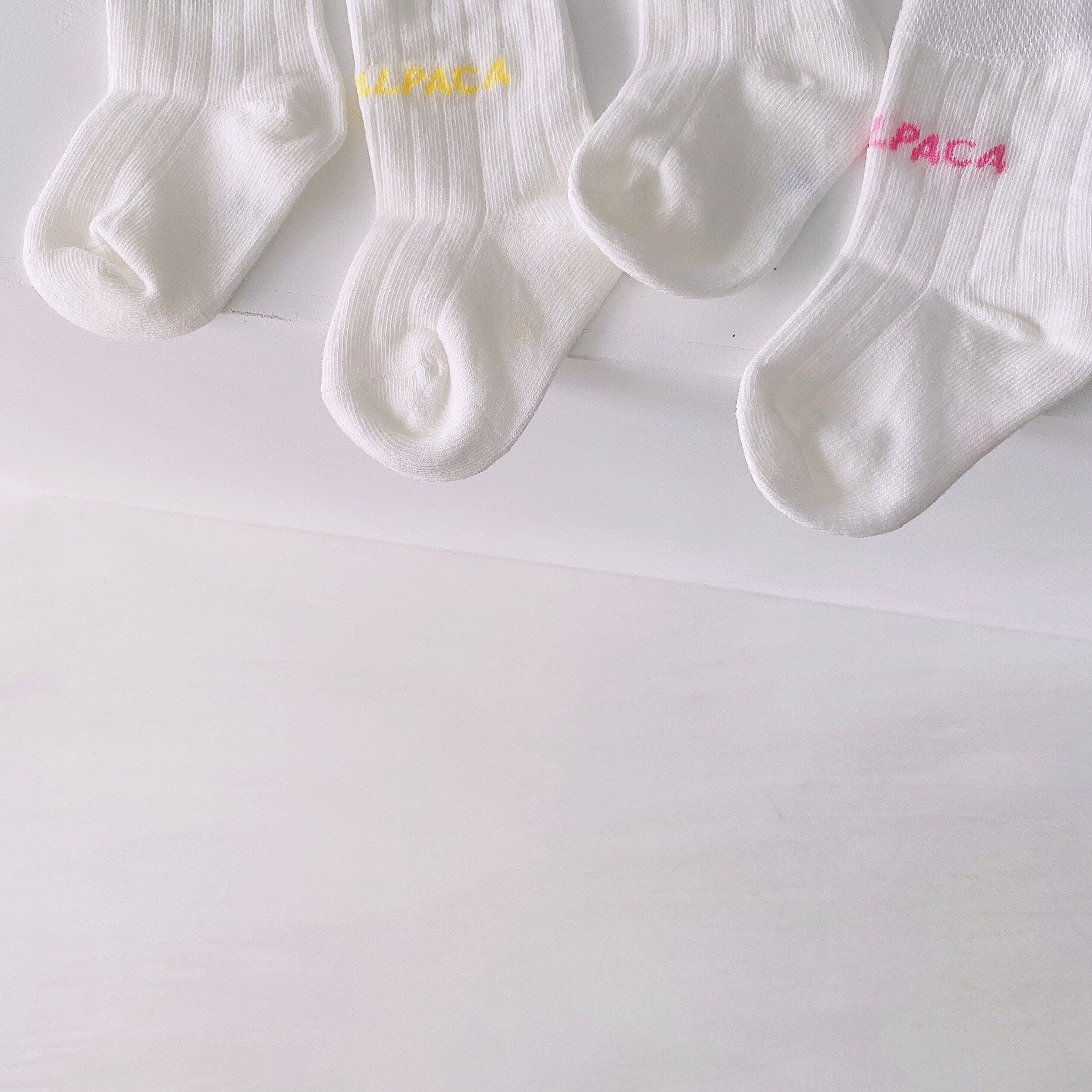 4 Pairs Children Socks Age 1-6 Year Letter Embroidery Cotton Hosiery Happy Girls Boys Kids White Socks