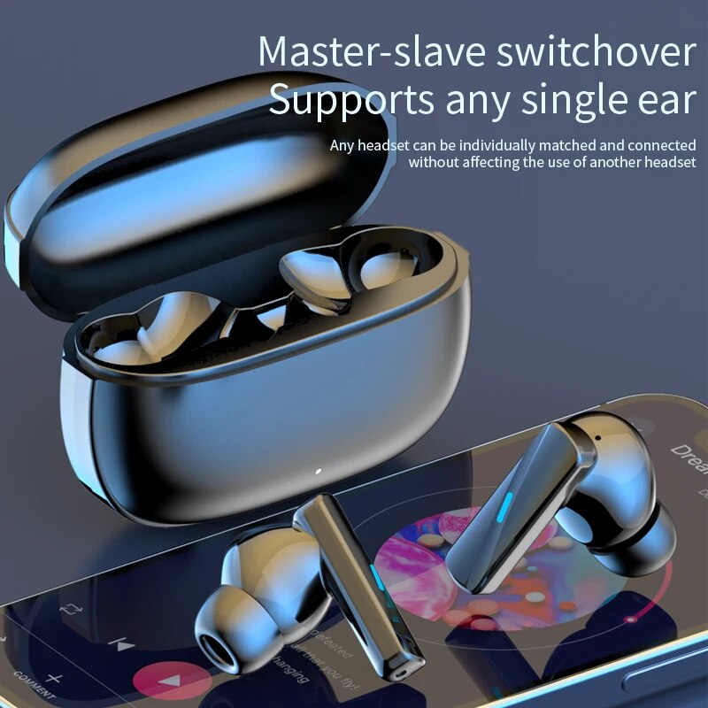 Écouteurs Intra-Auriculaires Sans Fil Bluetooth 5.3, Oreillettes avec Micro, Mise à Jour, Casque de Musique HD, Sauna, Mains Libres