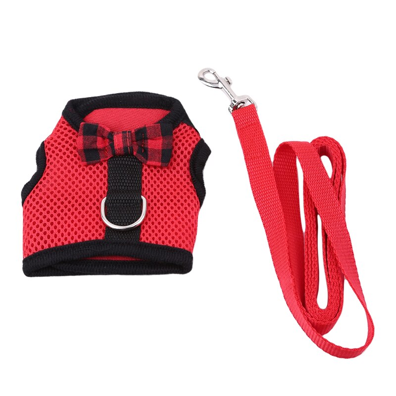 Rabbits Hamster Vest Harness With Leas Bunny Mesh Chest Strap Harnesses Ferret Guinea Pig Small Animals Pet Accessories