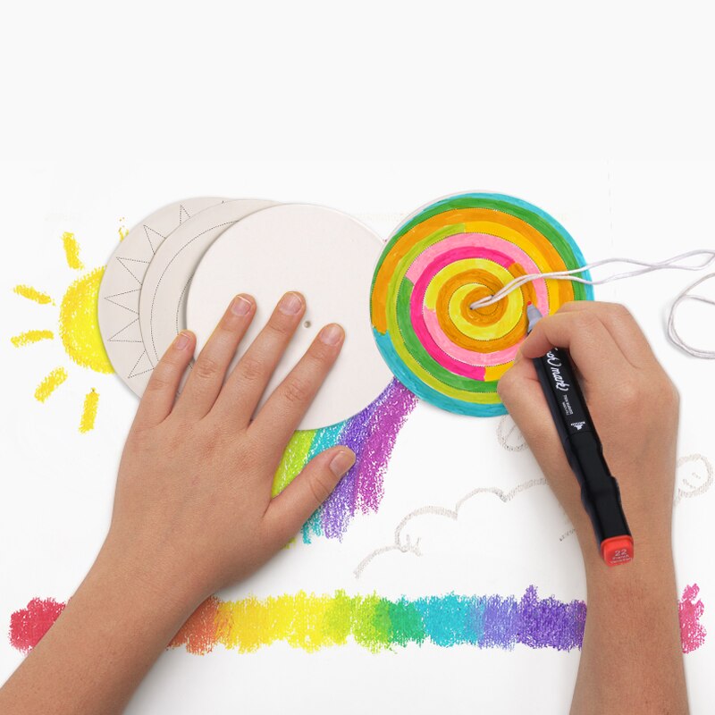 DIY Papier Spinner Rad freundlicher Lustige Spielzeug Autismus Zappeln Sensorischen betonen Linderung Schule Spielzeug