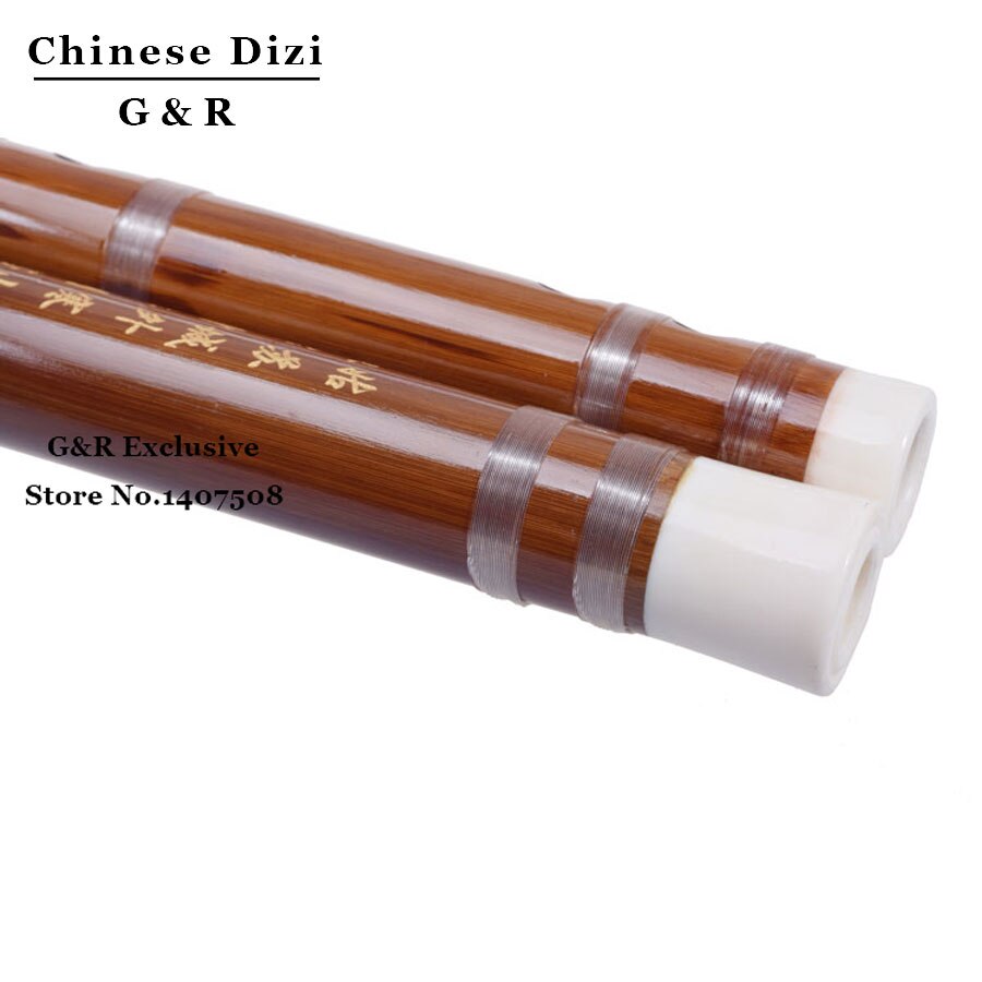 Chinese Tradition Bamboo Flute Dizi Two Sections Transverse Wind Music Instrument For Folk Music Diatonically Tuned Bambu Flauta