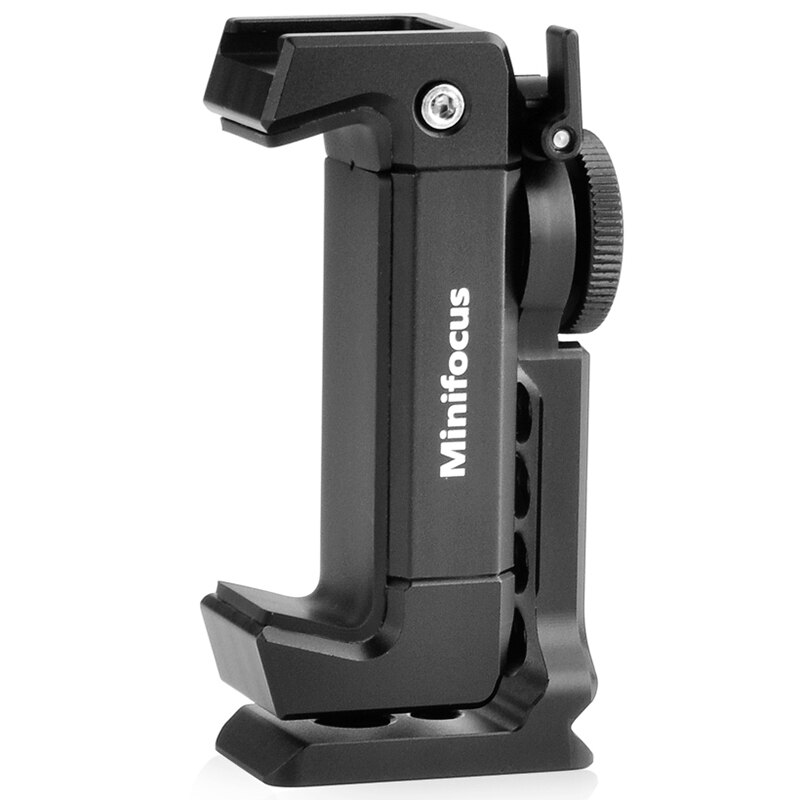 Sunwayfoto CPC-05T Telefoonklem Met Koude Schoen - Statief Adapter Aluminium, 360° Draaibaar, Voor Smartphone 58-90mm