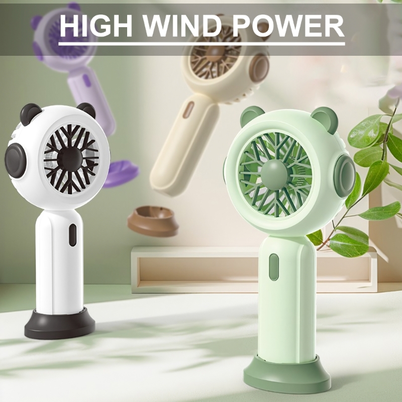 Handheld Fan Desktop Fan AA Battery Operated Portable 3 Speed Mini Pocket Fan