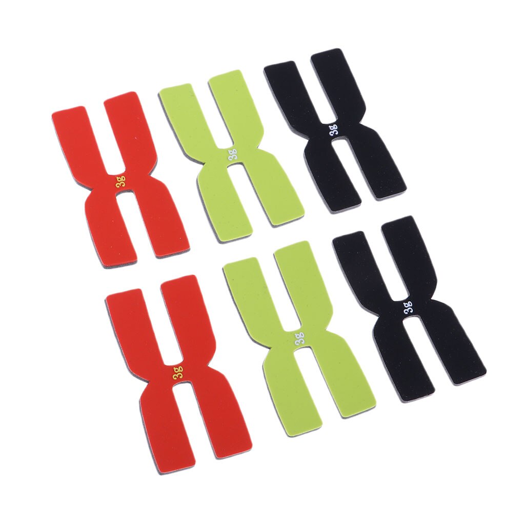 6 styks 3g tennisketcher balancestang silikone h-formede vægtede power strips: Flerfarvet