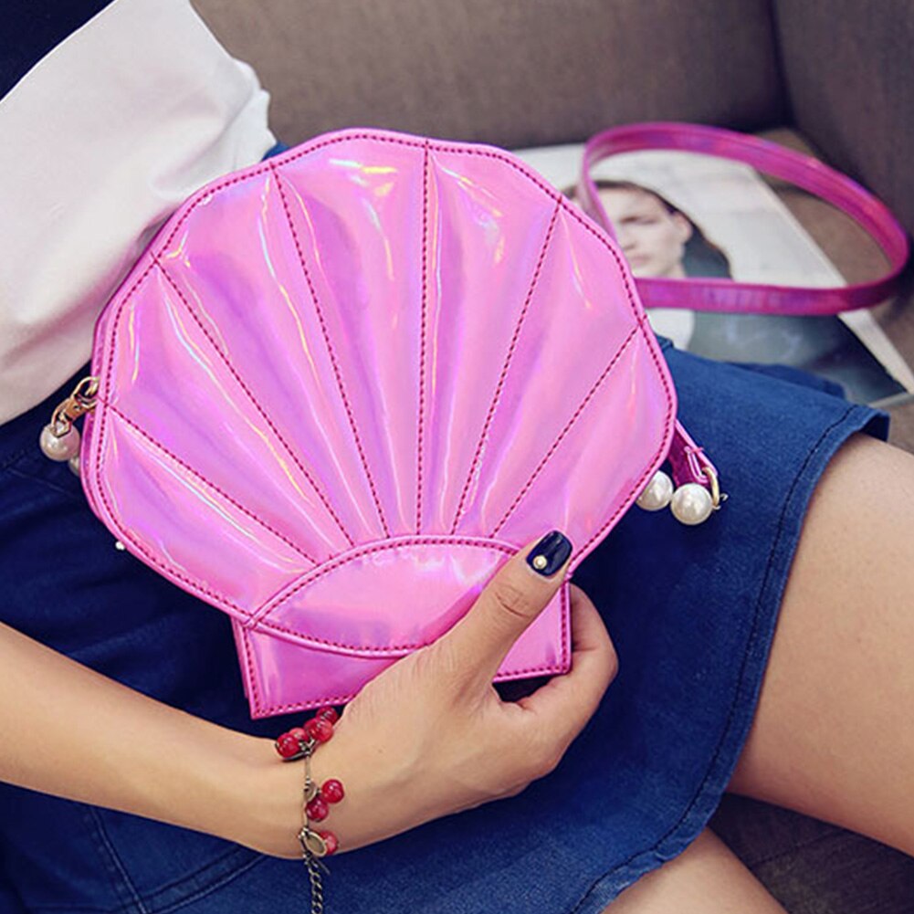 Zomer dames zoete schelpvormige parel crossbody tas schelp schoudertas clutch tas meisjes messenger handtas
