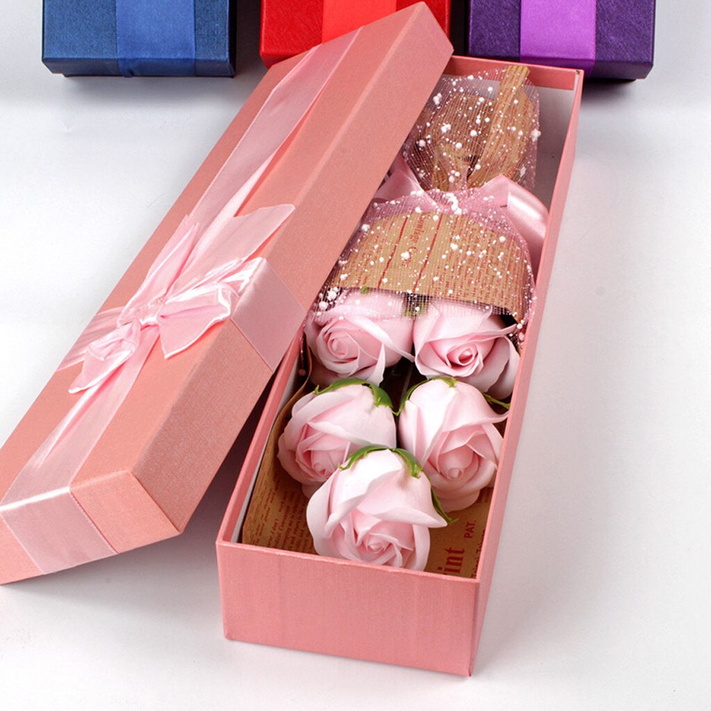 Caja de de jabón de rosas y flores, de decoración de boda, San Valentín