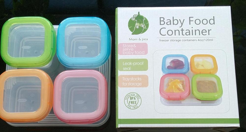 Baby Blocks Food Storage Containers Premium BPA Free Microwave Safe Snack Box Fresh Food Baby Food Freezer Storage Trays: 3