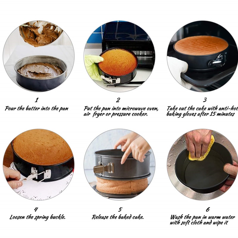 Goldbaking leakproof springform bolo pan antiaderente cheesecake molde removível fundo bolo pan 4/7/9/10 Polegada