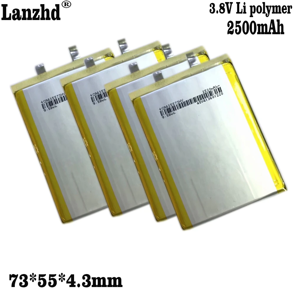435573 3.7V 2500mAh Polymeer Li-Ion Batterij Voor Mp3 Mp4 DVD DIY E-book Vedio Spel speelgoed Tablet PC power bank mobiele batterij