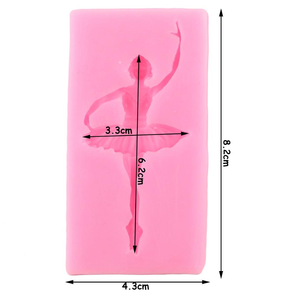 Dancer Silicone Molds Ballet Girl Cupcake Topper Fondant Cake Decorating Tools DIY Baking Candy Clay Chocolate Gumpaste Moulds