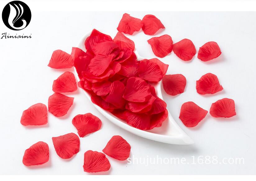 100Pcs/Pack 5*5cm Artificial Flowers Red Rose Flower Party Decoration Carpet Weddings Petals Petalos De Rosa De Boda BV268