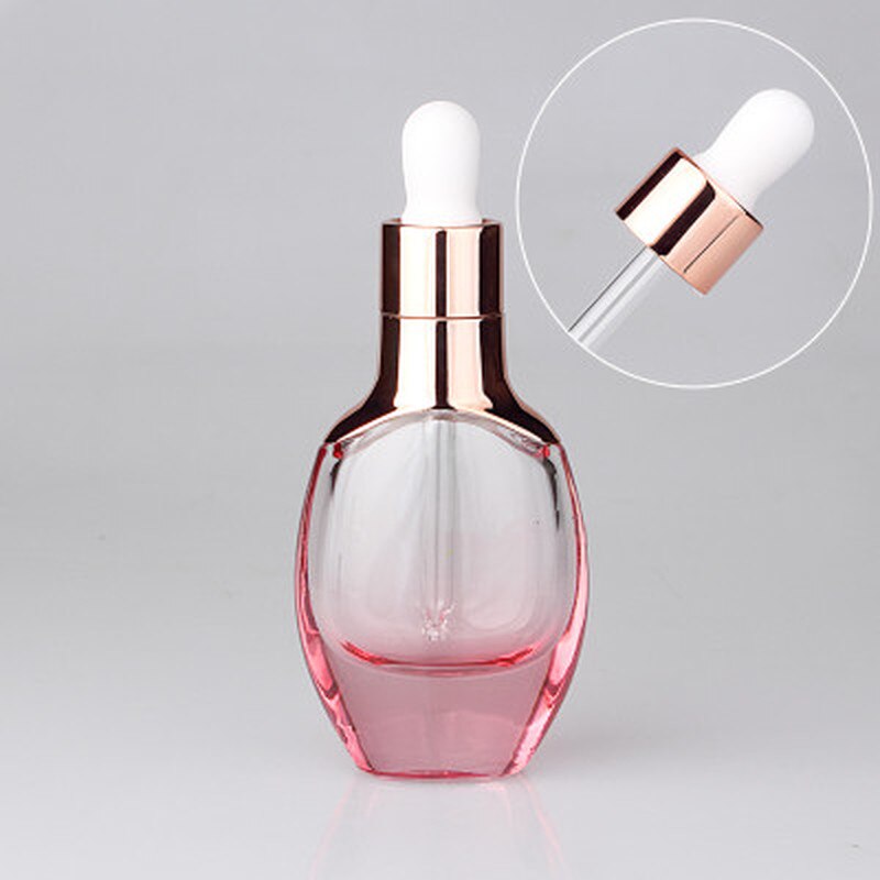30ml Rohre Tropfer Flasche Aromatherapie Flüssigkeit für Ätherisches Reise Bunte Rose Gold Massage Öl Pipette Nachfüllbare Flaschen