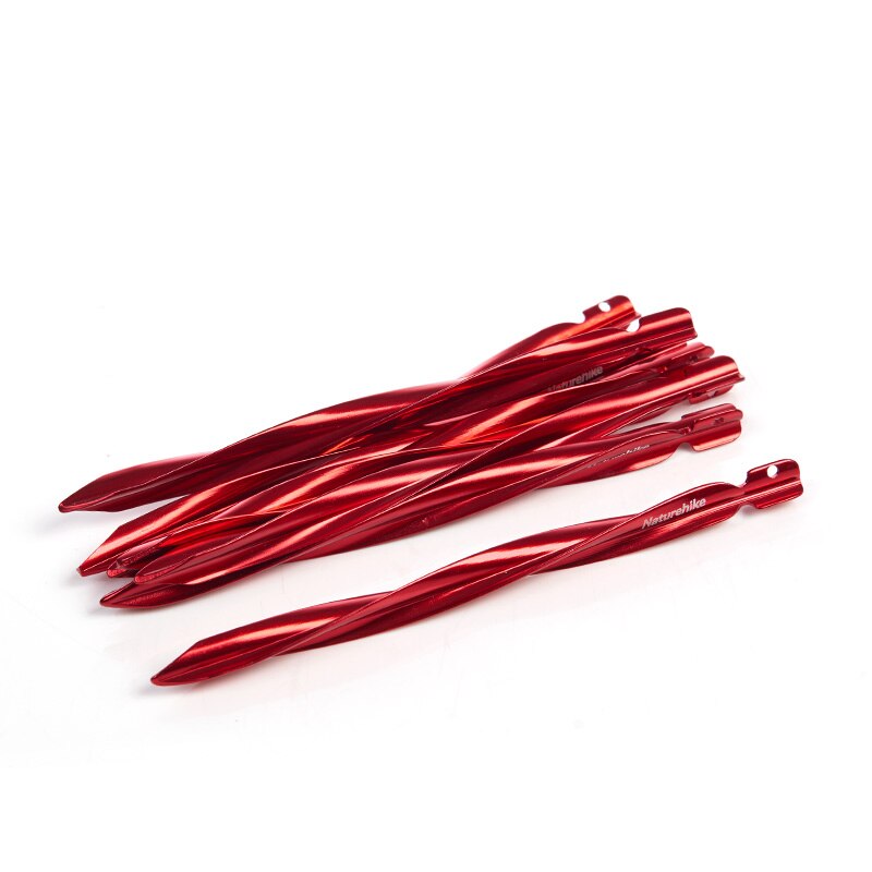 Naturehike Outdoor Aluminum Alloy Tent Nails Ultralight Stakes Peg Hook Nails Camping Equipment Accessories: Type 3  (8 Pcs)
