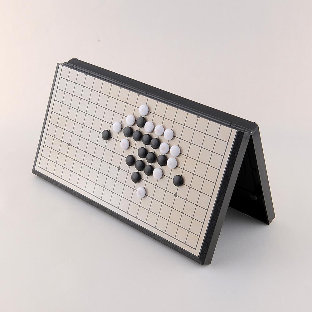 Juego plegable de gran de Go WeiQi Baduk, juego completo de piedra 18x18, juego completo de tamaño Go Board, accesorios deportivos para interiores