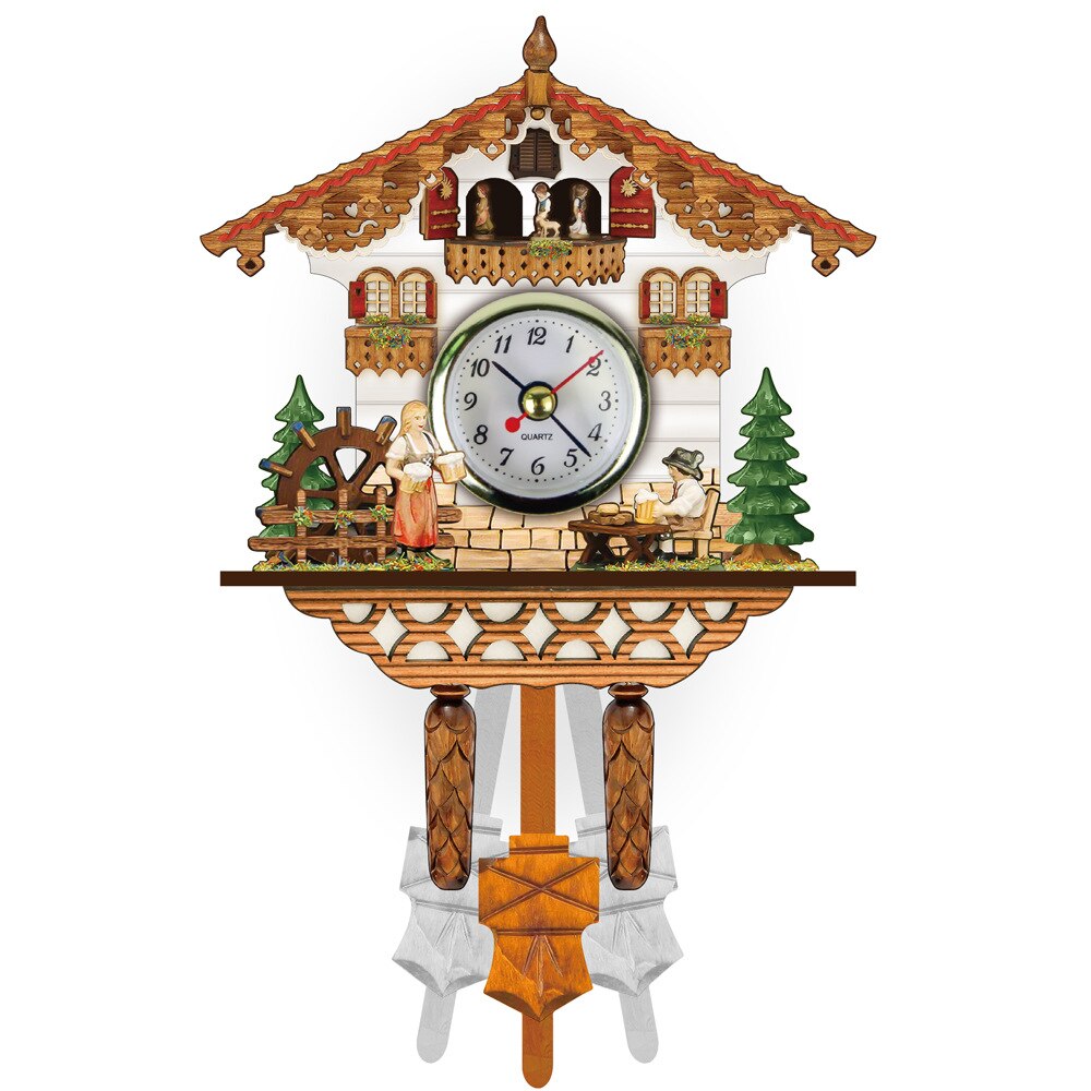 Luxury Cuckoo Wall Clock Vintage Silent Nordic Retro 3d Watches Clocks Wall Home Decor Home Living Room Decoration Ideas: CM012