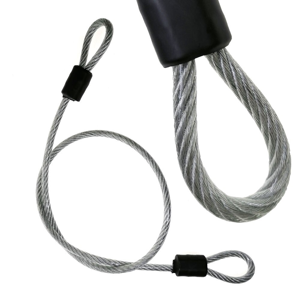 Lumintrail 3mm Gevlochten Staal Gecoat Beveiliging Kabel Bagage Lock Veiligheid Kabel Draad Dubbele Lus