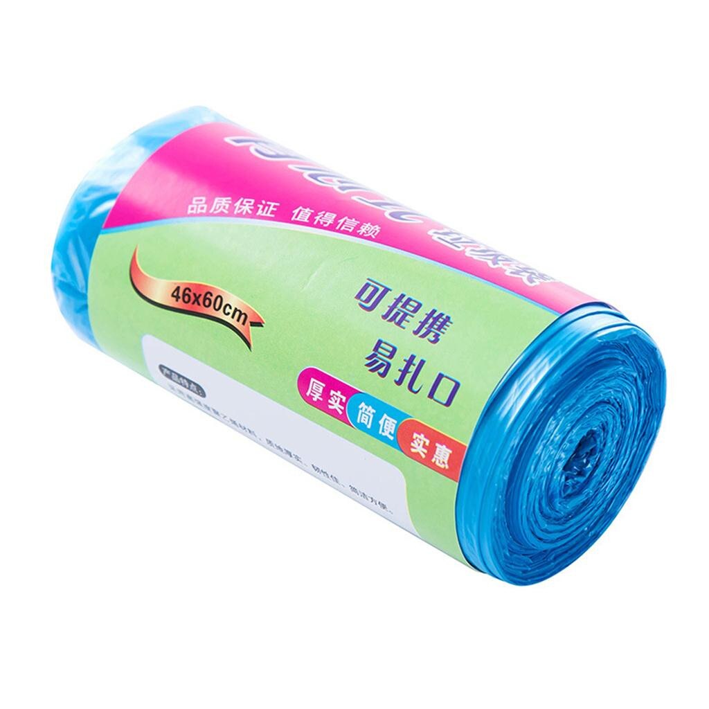 Vest-type Large Garbage Bag Thick Roll Disposable Plastic Bag Household Rubbish Bags Plastic Trash Bag Kitchen Tools 20 pcs: Blue