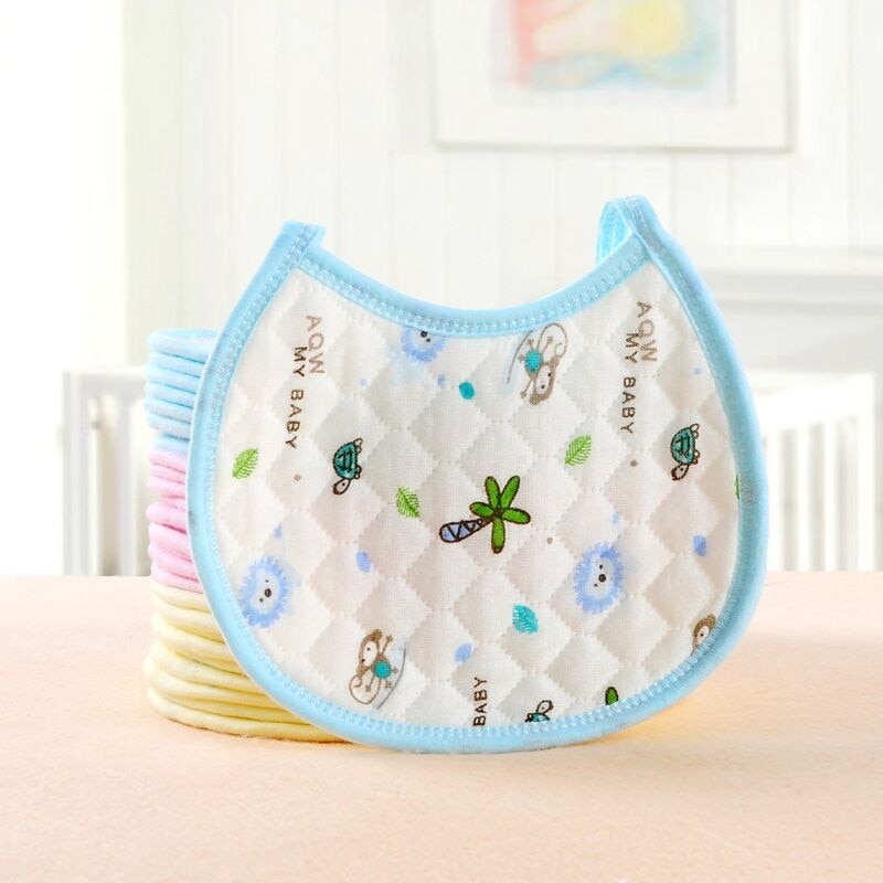 1 Pieces Lytwtw&#39;s Soft Newborn Girls Boys Baby Bibs Towel Feeding Burp Cloth Waterproof Infant Animal Double Layer Feeding