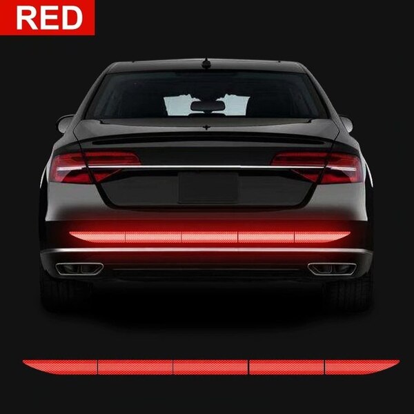 Car Sticker Reflective Warning Safety Tape Anti Collision Warning Reflective Sticker For Automobile Trunk: Rood