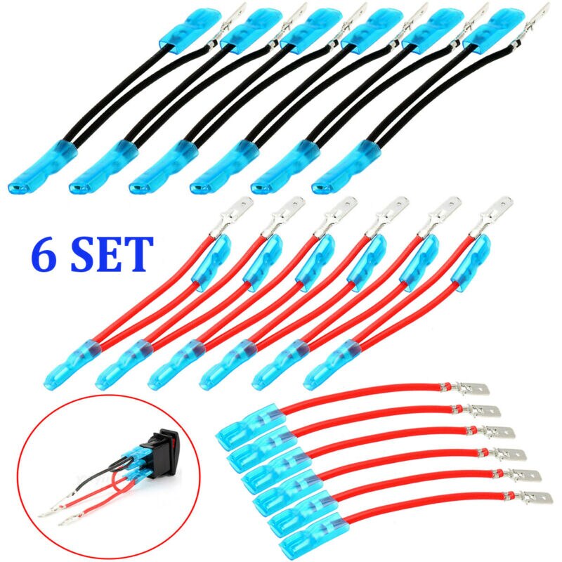 100% 6 Set 5Pin Cable de puente Kit de cableado para en/Off interruptor basculante, barra de luz LED duradero y práctico