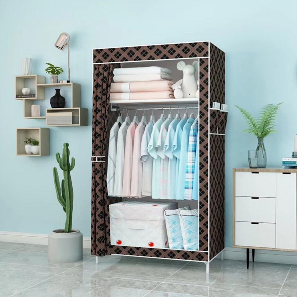 1 einstellen Tragbare Minimalistische Tuch Schrank Schrank Organizer nicht gewebte Stoff Kleidung Schrank Vorhang für Heimat