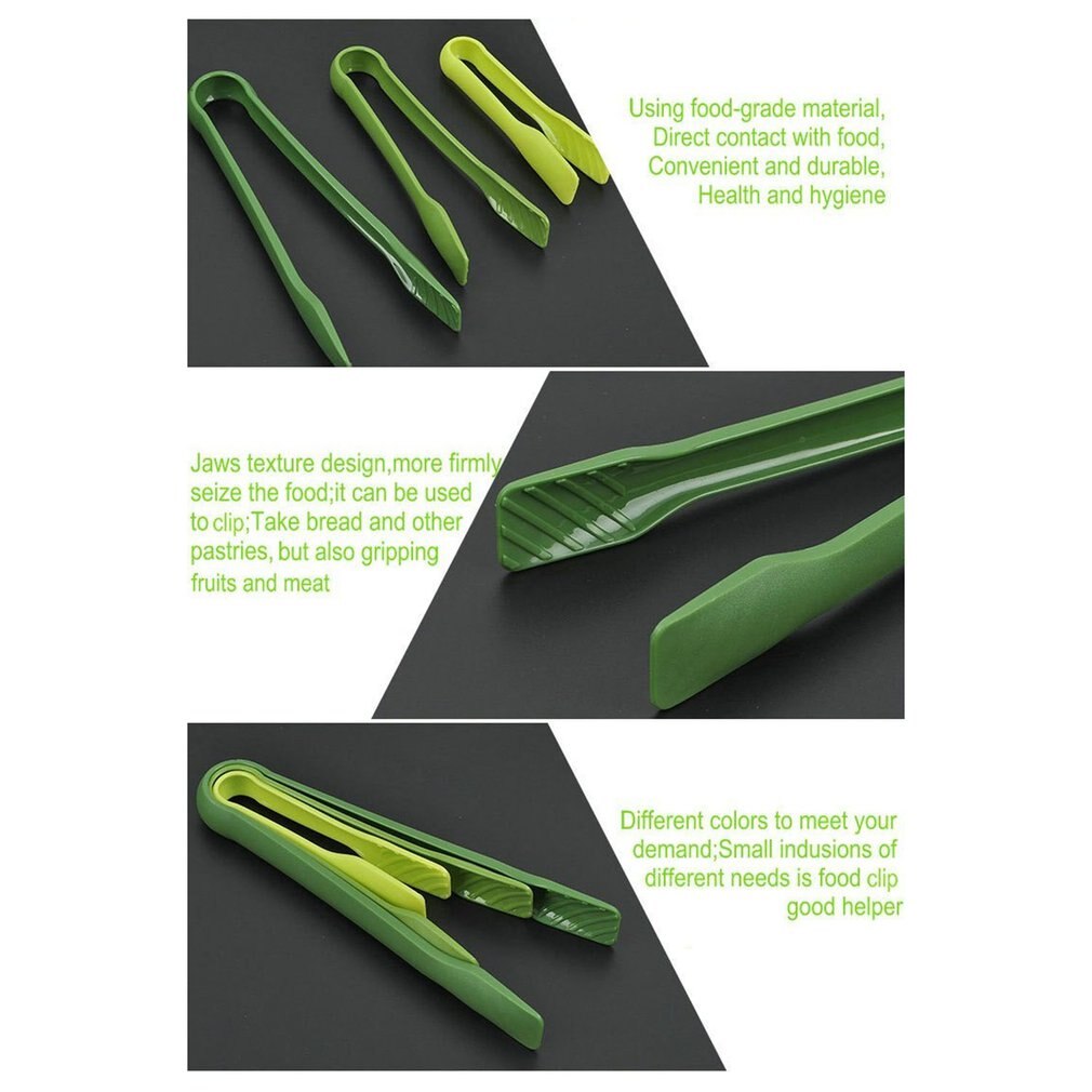 4 Color Vegetable Clip Cake Cooking Clamp Tool Pastic BBQ Tongs Meat Food Clip Barbecue Tools Kitchen Accessories