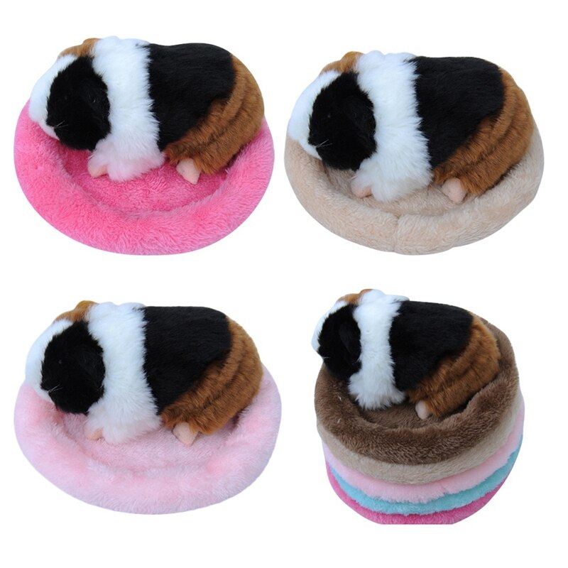 Cama de conejillo de indias de lana suave para invierno, miniesterilla para hámster, rata, cama para dormir, sofá para casa de hámster, erizo, suministro para mascotas