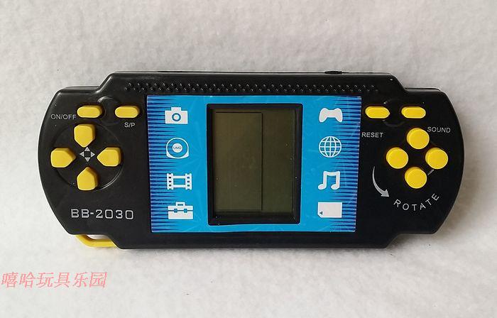 Máquina de juegos de mano clásica Tetris juego de ladrillos máquina de juegos para niños con reproducción de música de juegos: Flat knitting