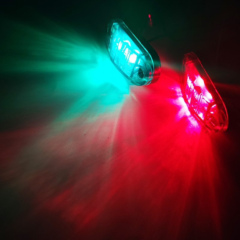 Red Green Blue Boat Navigation LED Lights Side Marker Signal Lamp For Marine Boat Yacht Motorboat Led Warning Light