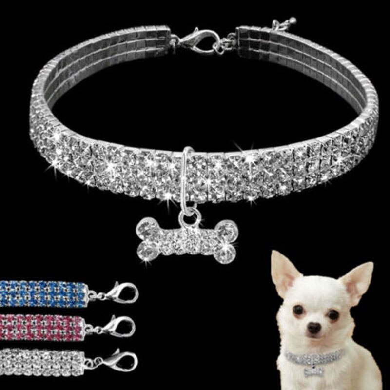 Collier ajustable en strass brillant pour chien, bijoux en cristal, Chihuahua, tendance 2022